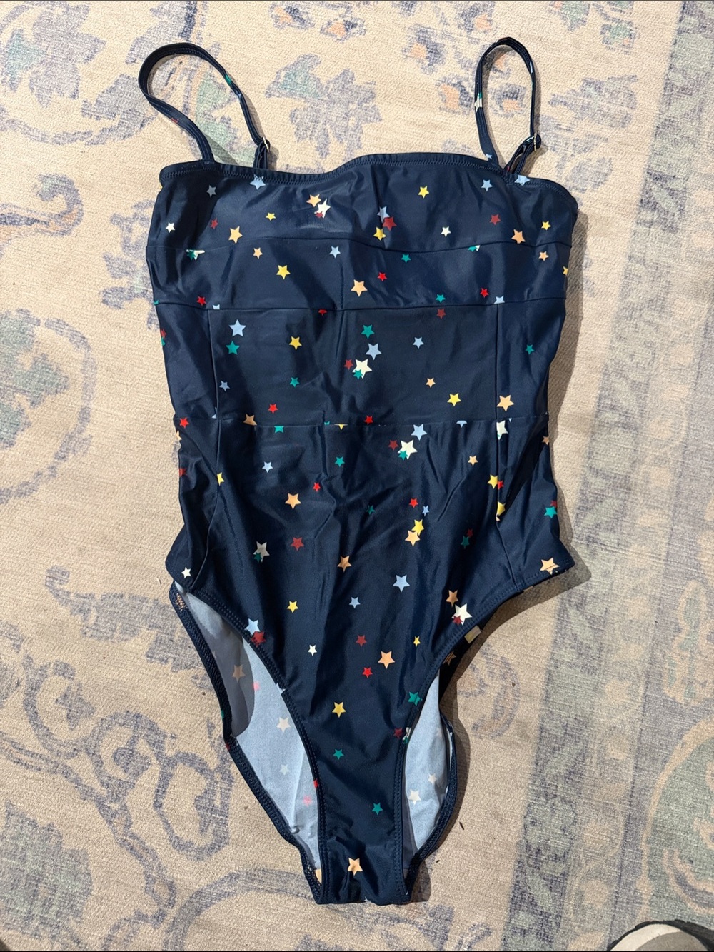 Women's Navy Star Print One-Piece Swimsuit